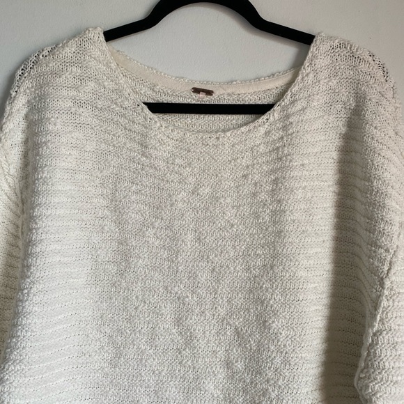 Free People Oversized Cotton Knit Sweater - Picture 2 of 5